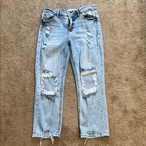 Lovervet Cropped Stretchy Blue Jeans